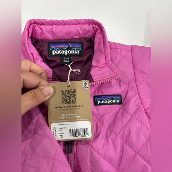 Patagonia Infants' 3-6 Mo. Nano Puff Jacket Toddlers' Baby Insulated Pink NWT - Picture 5 of 7
